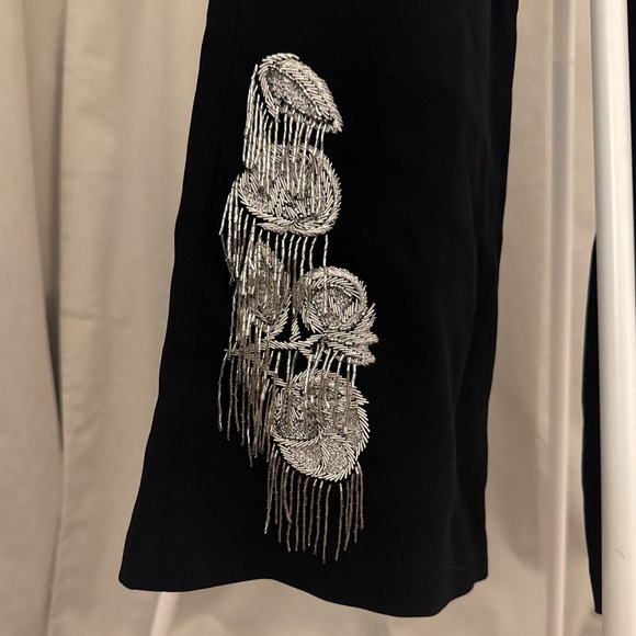 (NWT) CINQ A SEPT Candace Flare Embellished Crepe Pants - Picture 5 of 6